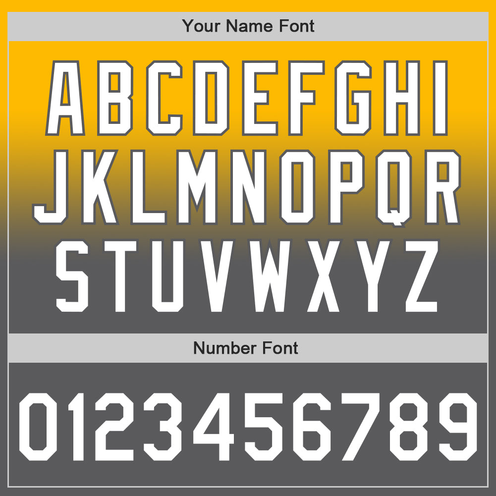 Custom Gold White-Steel Gray Authentic Fade Fashion Baseball Jersey