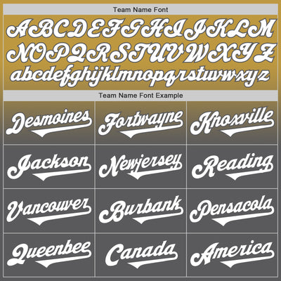 Custom Old Gold White-Steel Gray Authentic Fade Fashion Baseball Jersey