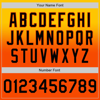 Custom Yellow Black-Orange Authentic Fade Fashion Baseball Jersey