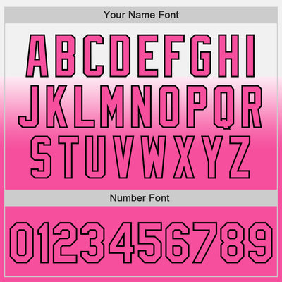 Custom White Pink-Black Authentic Fade Fashion Baseball Jersey