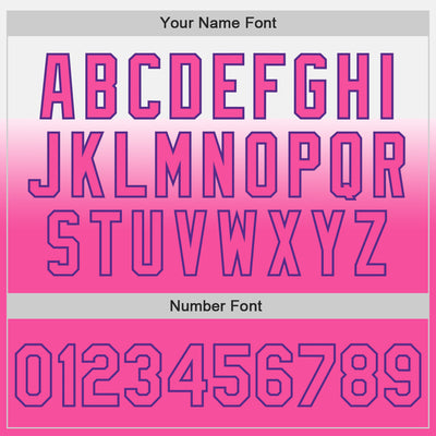 Custom White Pink-Purple Authentic Fade Fashion Baseball Jersey