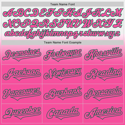Custom White Pink-Kelly Green Authentic Fade Fashion Baseball Jersey