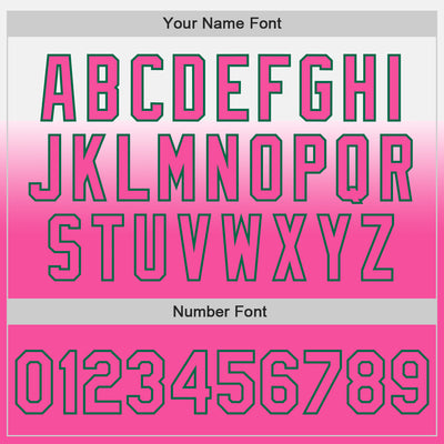 Custom White Pink-Kelly Green Authentic Fade Fashion Baseball Jersey