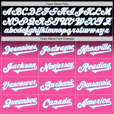 Custom Black White Pink-Light Blue Authentic Fade Fashion Baseball Jersey