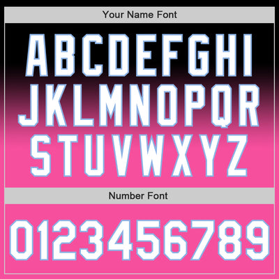 Custom Black White Pink-Light Blue Authentic Fade Fashion Baseball Jersey