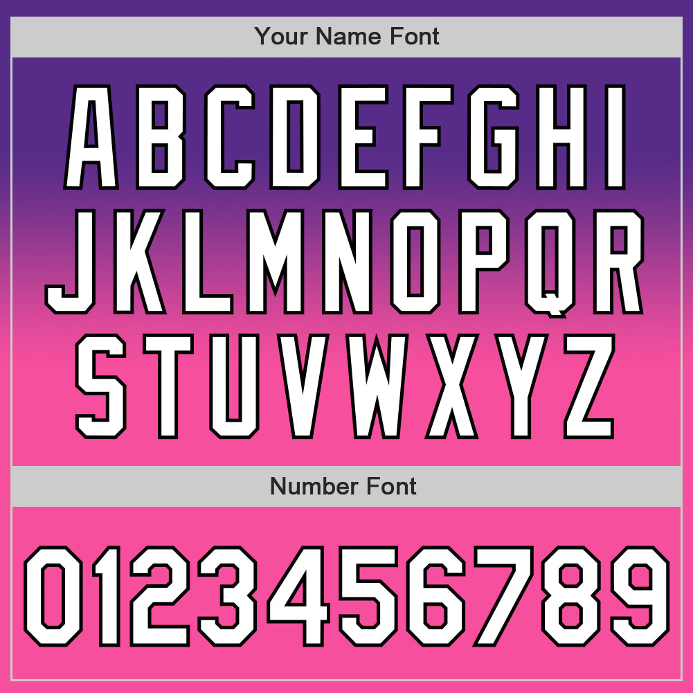 Custom Purple White Pink-Black Authentic Fade Fashion Baseball Jersey