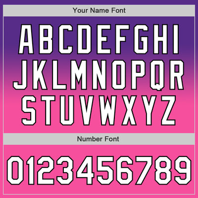 Custom Purple White Pink-Black Authentic Fade Fashion Baseball Jersey