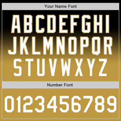 Custom Black White-Old Gold Authentic Fade Fashion Baseball Jersey