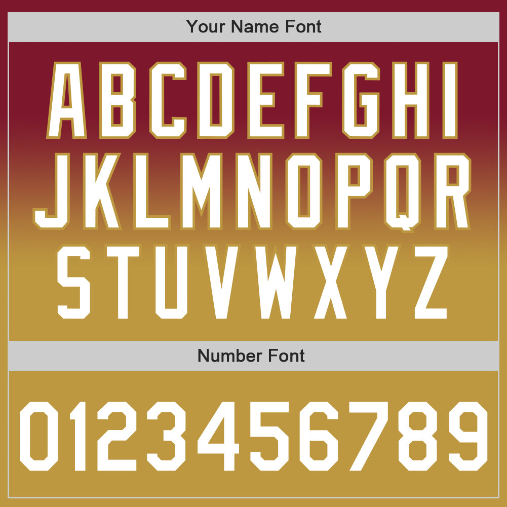 Custom Crimson White-Old Gold Authentic Fade Fashion Baseball Jersey