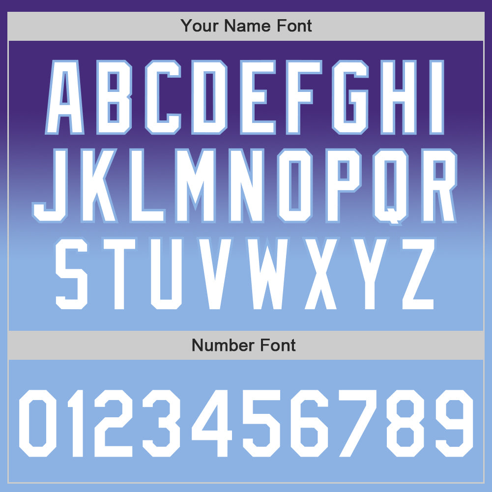 Custom Purple White-Light Blue Authentic Fade Fashion Baseball Jersey