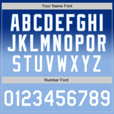 Custom Royal White-Light Blue Authentic Fade Fashion Baseball Jersey