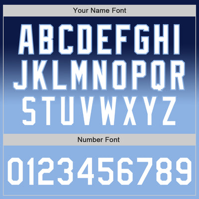 Custom Navy White-Light Blue Authentic Fade Fashion Baseball Jersey