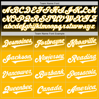 Custom Black White-Gold Authentic Fade Fashion Baseball Jersey