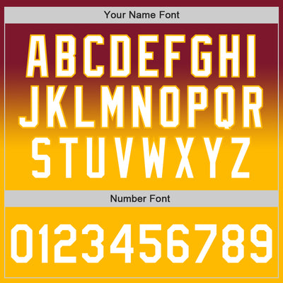 Custom Crimson White-Gold Authentic Fade Fashion Baseball Jersey