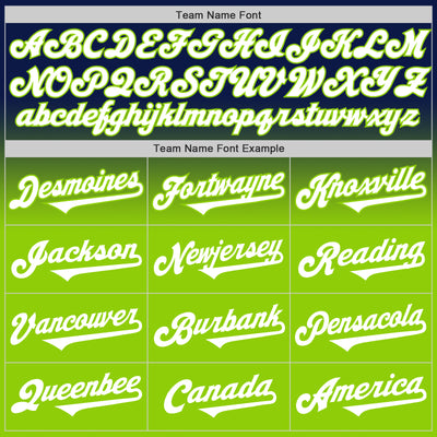 Custom Navy White-Neon Green Authentic Fade Fashion Baseball Jersey
