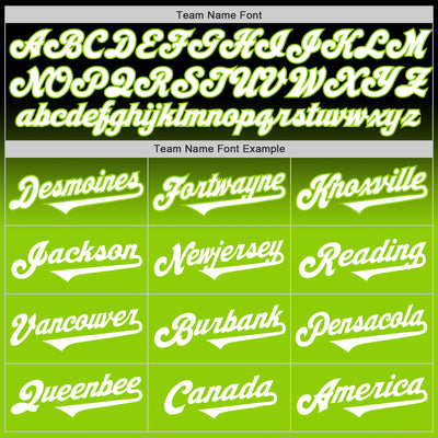 Custom Black White-Neon Green Authentic Fade Fashion Baseball Jersey
