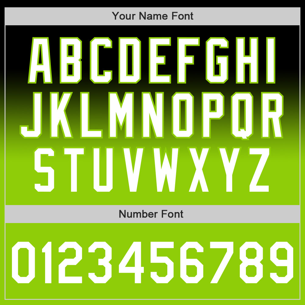 Custom Black White-Neon Green Authentic Fade Fashion Baseball Jersey