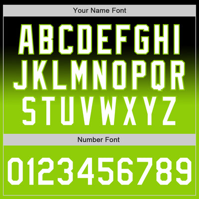 Custom Black White-Neon Green Authentic Fade Fashion Baseball Jersey