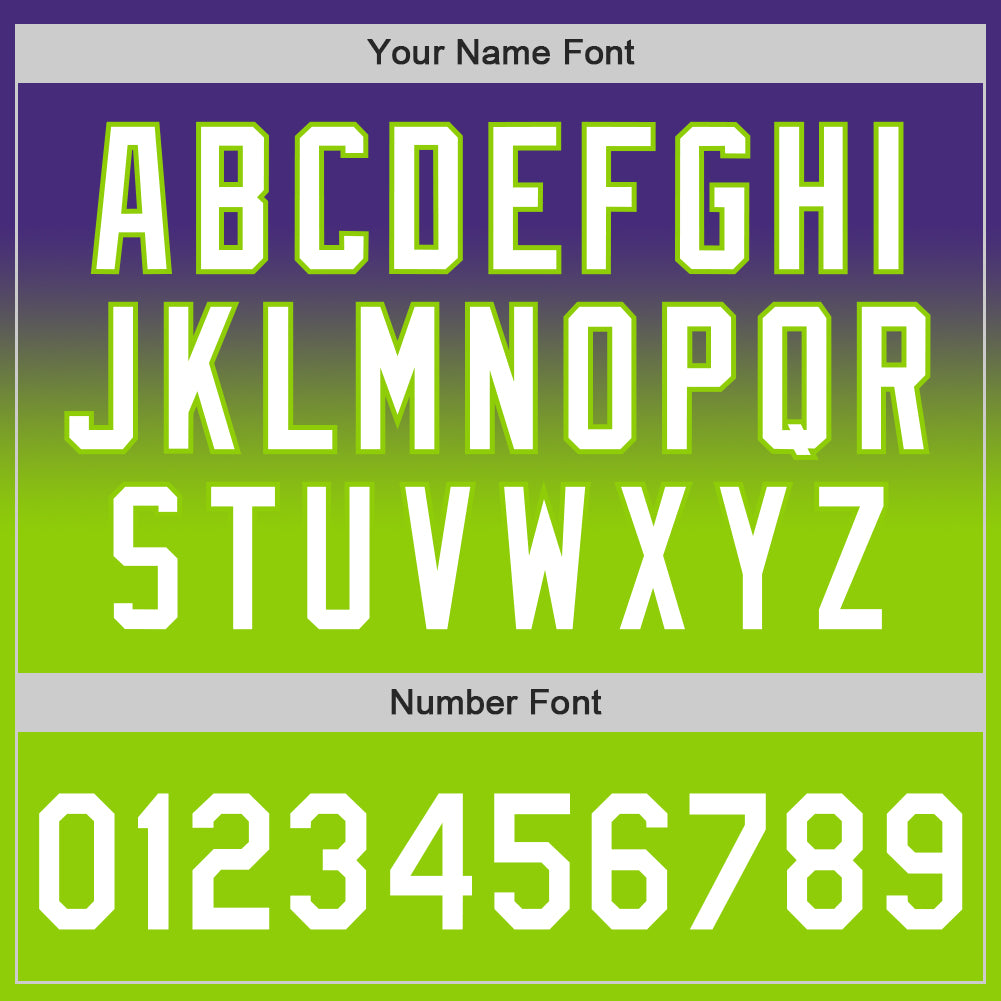 Custom Purple White-Neon Green Authentic Fade Fashion Baseball Jersey