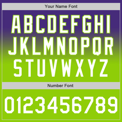 Custom Purple White-Neon Green Authentic Fade Fashion Baseball Jersey