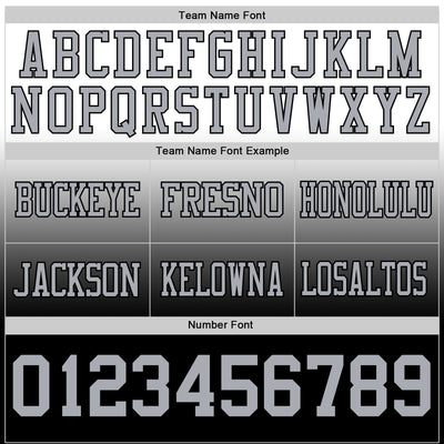 Custom White Gray-Black Authentic Fade Fashion Football Jersey