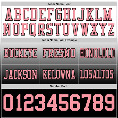 Custom White Medium Pink-Black Authentic Fade Fashion Football Jersey