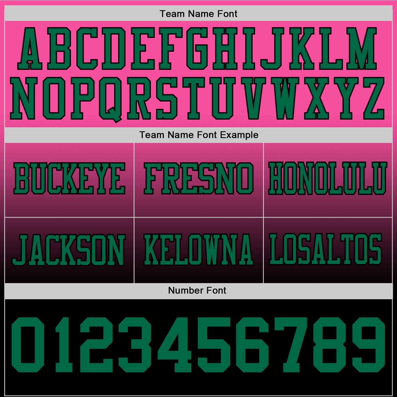 Custom Pink Kelly Green-Black Authentic Fade Fashion Football Jersey