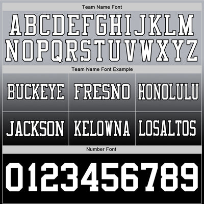 Custom Gray White-Black Authentic Fade Fashion Football Jersey