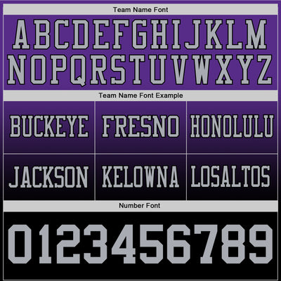 Custom Purple Gray-Black Authentic Fade Fashion Football Jersey
