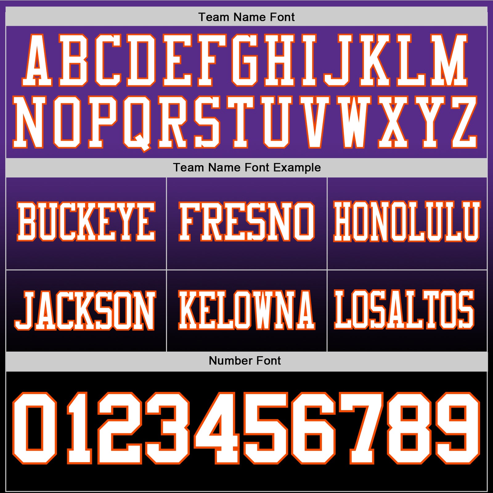 Custom Purple White Black-Orange Authentic Fade Fashion Football Jersey