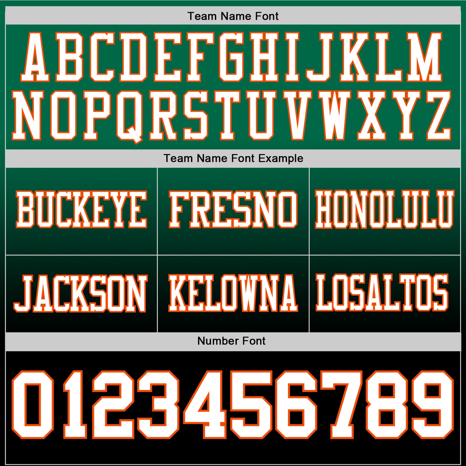 Custom Kelly Green White Black-Orange Authentic Fade Fashion Football Jersey