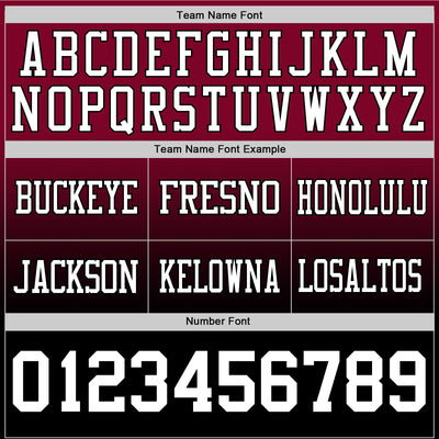 Custom Maroon White-Black Authentic Fade Fashion Football Jersey