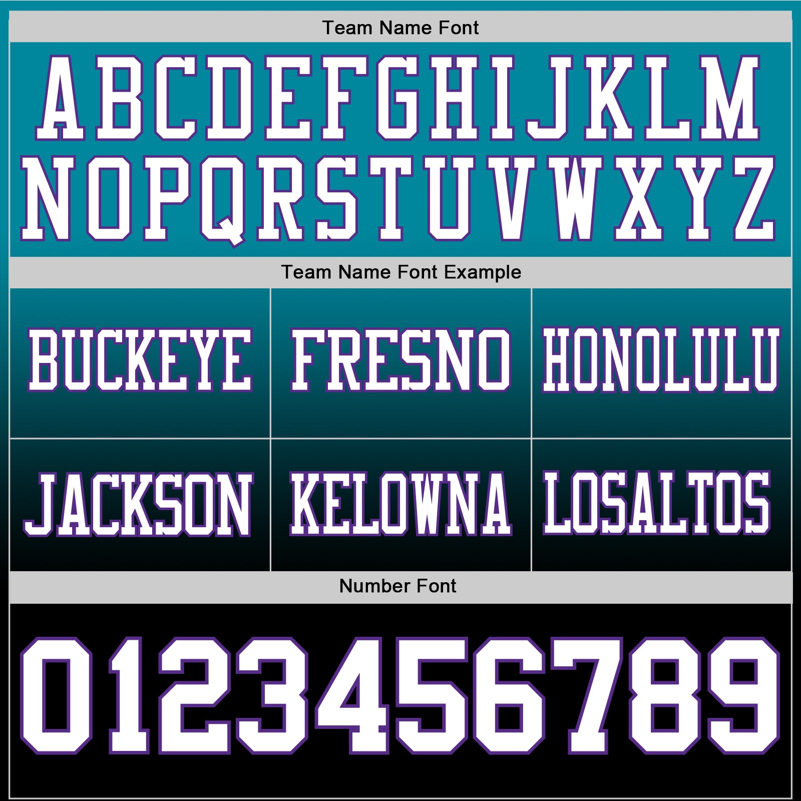 Custom Teal White Black-Purple Authentic Fade Fashion Football Jersey