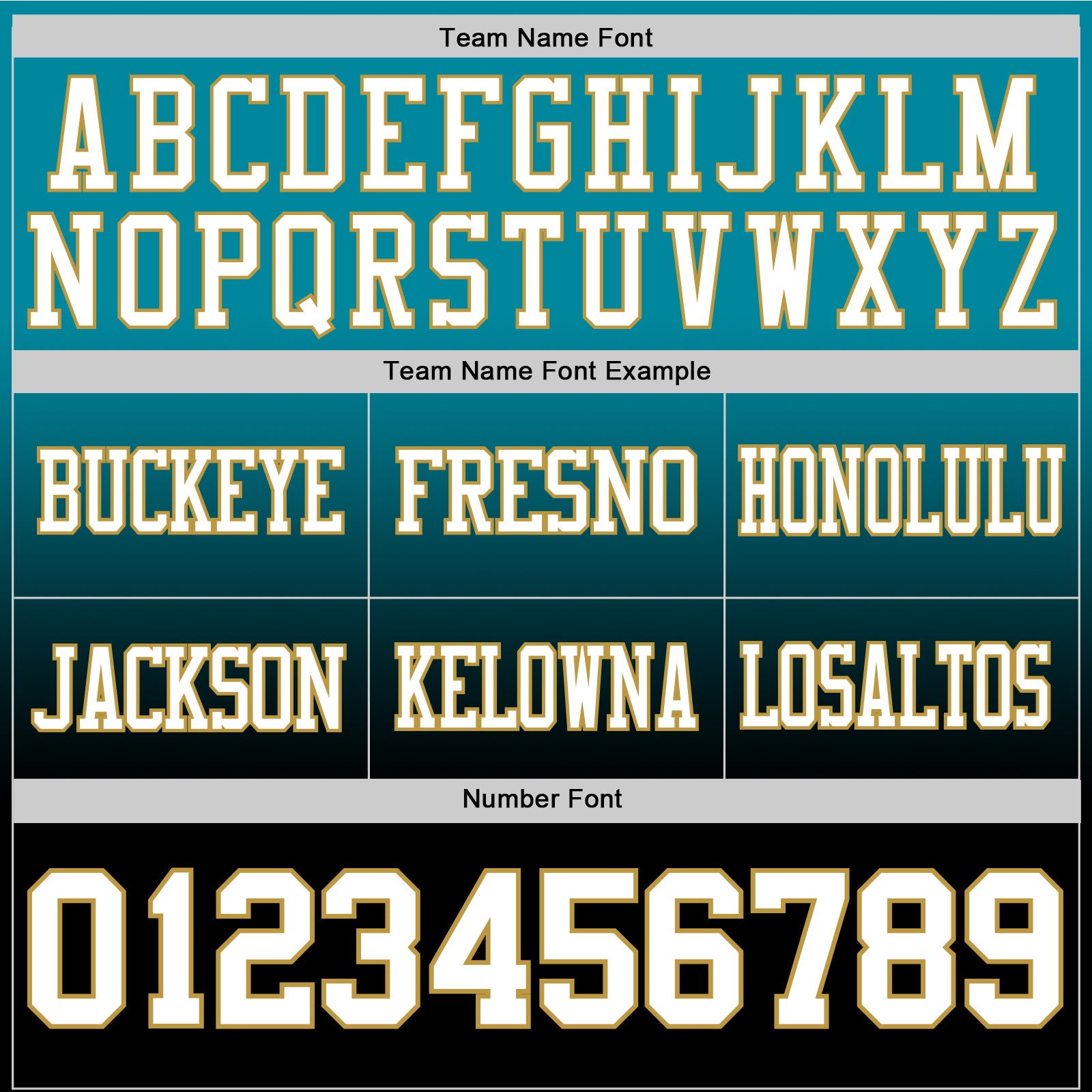 Custom Teal White Black-Old Gold Authentic Fade Fashion Football Jersey