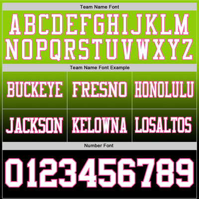 Custom Neon Green White Black-Pink Authentic Fade Fashion Football Jersey