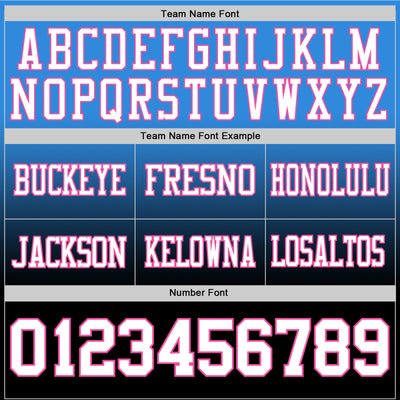 Custom Powder Blue White Black-Pink Authentic Fade Fashion Football Jersey