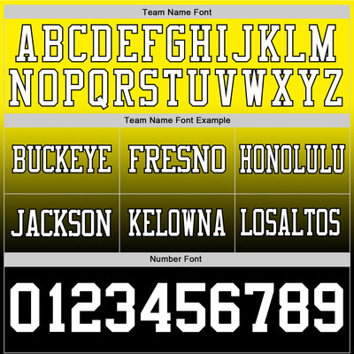 Custom Light Yellow White-Black Authentic Fade Fashion Football Jersey