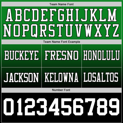Custom Grass Green White-Black Authentic Fade Fashion Football Jersey