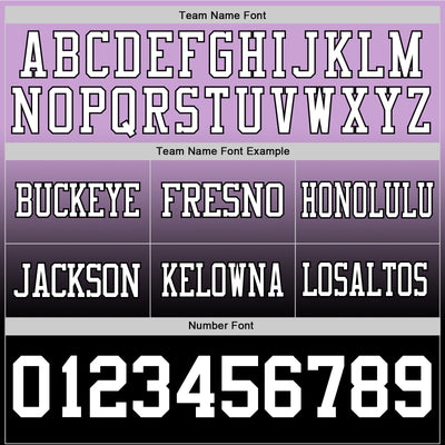 Custom Light Purple White-Black Authentic Fade Fashion Football Jersey