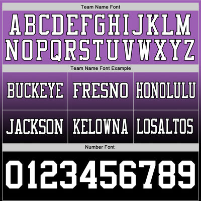 Custom Medium Purple White-Black Authentic Fade Fashion Football Jersey
