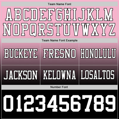 Custom Light Pink White-Black Authentic Fade Fashion Football Jersey
