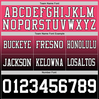 Custom Neon Pink White-Black Authentic Fade Fashion Football Jersey