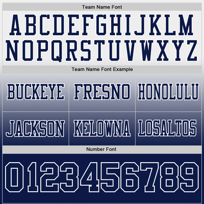 Custom White Navy Authentic Fade Fashion Football Jersey