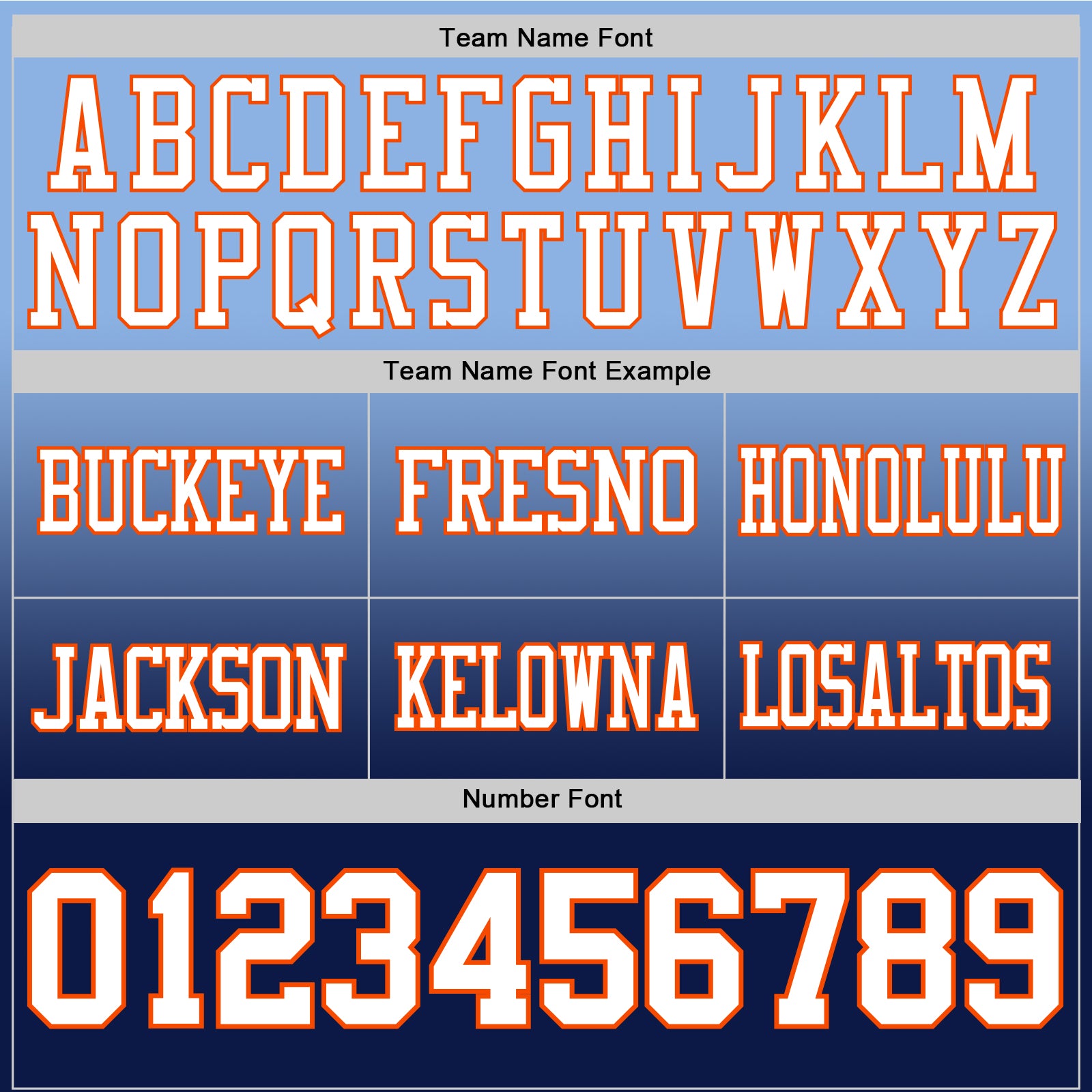 Custom Light Blue White Navy-Orange Authentic Fade Fashion Football Jersey