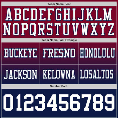 Custom Maroon White-Navy Authentic Fade Fashion Football Jersey