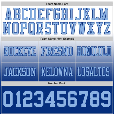 Custom White Light Blue-Royal Authentic Fade Fashion Football Jersey