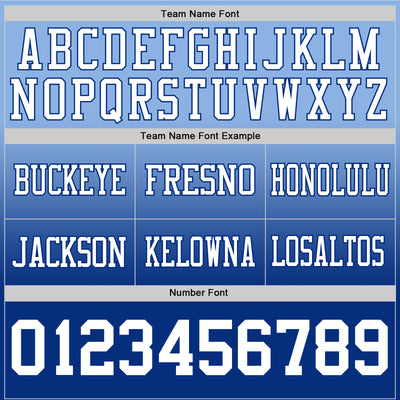 Custom Light Blue White-Royal Authentic Fade Fashion Football Jersey