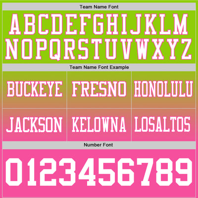 Custom Neon Green White-Pink Authentic Fade Fashion Football Jersey