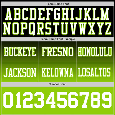 Custom Black White-Neon Green Authentic Fade Fashion Football Jersey