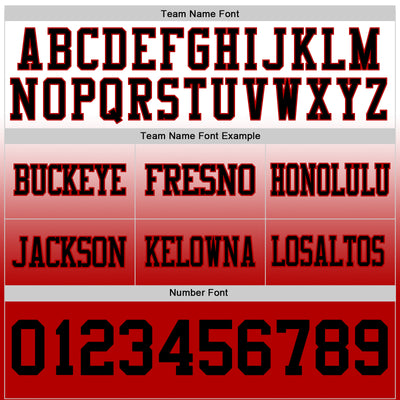 Custom White Black-Red Authentic Fade Fashion Football Jersey